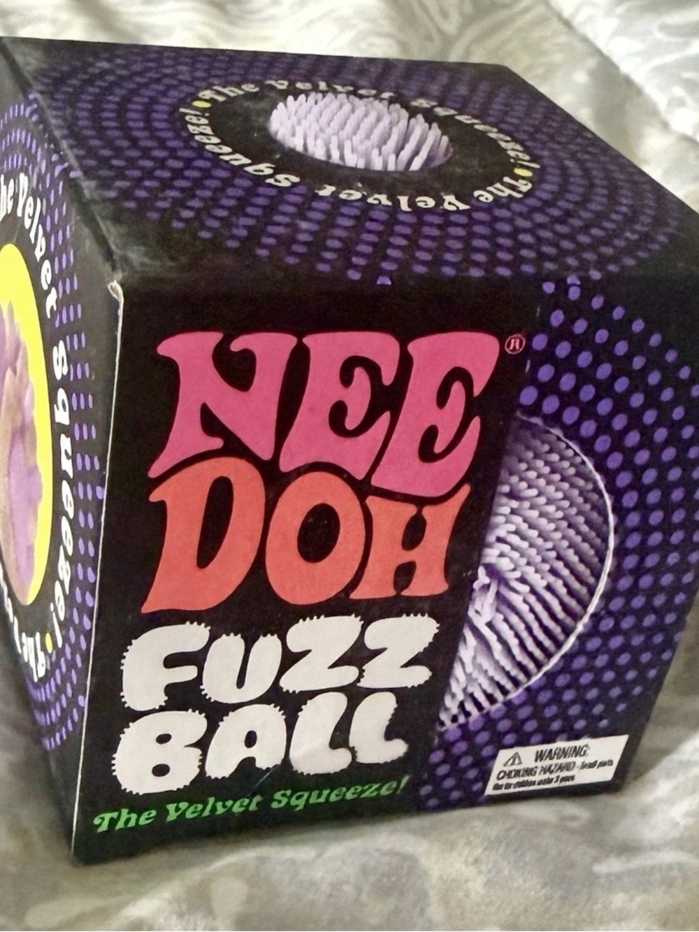 Nee-Doh Fuzz Ball Velvet Squeeze - Purple